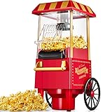 Mediawave Store Vintage PYRAMIDEA PCM1200 Heißluft-Maschine ohne Öl 1200W A+++ Popcorn-Maschine DIY Vintage Vintage Ölfrei Heißluftbetrieb