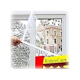 GGYMEI Magnetische Fensterisolierfolie, Winddichtes Kit Für Hochtransparente Fenster Einfach Zu Montierender Windabweiser Zum Diverse Türen Und Fenster Anpassbar (Color : Klar, Size : 1.6x1.8m)