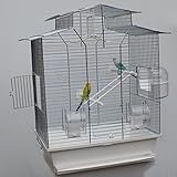 Heimtiercenter Vogelkäfig,Wellensittichkäfig,Exotenkäfig,60 cm Vogelkäfig Vogelbauer Wellensittich Kanarien Voliere Vogelhaus Käfig IZA 2 II weiß