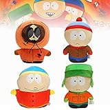 Qianpuren 7 Zoll (18 cm) South Park Plüsch, 4 Stück Kenny Plüsch/Stan Plüsch/Cartman Plüsch/Kyle Plüsch für Animation Lovers Family Party (New Kenny+Stan+Cartman+Kyle)
