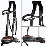 Heinick-Reitsport Trense Soft anatomisch Custom Havanna ~ Raja ~ WB VB Größe Warmblut/F