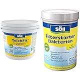 Söll 15140 TeichFit Grundpflegemittel für den Teich 2,5 kg - ganzjährig anwendbarer Wasseraufbereiter Stabilisator & FilterstarterBakterien hochreine Mikroorganismen für Teiche 250 g