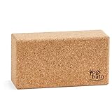 Yogibato Yogablock Kork made in Portugal | Yoga Block 1er Pack | Natur Korkblock mit E-Book für Yoga Fitness Pilates – Hatha Klotz Cork Brick – Yogaklotz 100% Naturkork