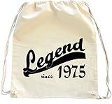 Mister Merchandise Turnbeutel Natur Rucksack Legend Since 1975 40 41 Legende, Farbe: N