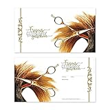 50 hochwertige Gutscheinkarten Geschenkgutscheine. Vorderseite hochglänzend. Gutscheine für Friseur hairstyling Friseurbedarf. Für Kunden. K12012