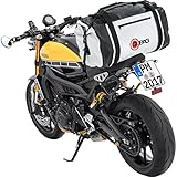 QBag Hecktasche Motorrad Motorradtasche Hecktasche/Gepäckrolle wasserdicht 04, widerstandsfähig, reißfest, anklickbarer Schultergurt, universelle Passform, Hellgrau, bis zu 80 L