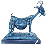 augustandmarch BRONZESKULPTUR SKULPTUR Ziege Goat Bock Esmeralda FREI NACH Picasso SKULPTUR GRÜNE