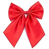 Damen Fliege Schleife Binder Schlips - 28~49 cm Länge Verstellbare Bowknot Krawatten (Heißes Rot)