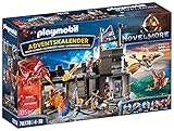 PLAYMOBIL Adventskalender 2021 - 70778 Novelmore 'Darios Werkstatt' mit zahlreichen Figuren und Zubehörteilen hinter jedem Türchen inkl. Burg mit Turm als Kulisse, 135-teilig, Ab 4 J