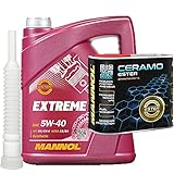 5l, MANNOL Extreme SAE 5W-40 Öl 229.5 + Ceramo Ester Additiv 300