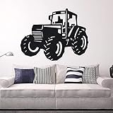 Wandaufkleber, Design Traktor Wandtattoo Bauernhof Dekoration Farmer Fahrzeug Wandaufkleber Abnehmbare Traktor Wand Vinyl Poster 57X44C