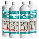 HOTREGA Abfluss Fix Konzentrat 1 Liter Sets - Abflussreiniger, Rohrreiniger, freier Abfluss, Mengen:4