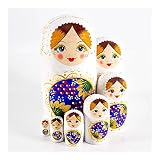 FCBF matroschka Puppen Russischer Matryoshka 7 handgefertigte traditionelle russische nisting Puppen gemalt Matryoshka Geburtstag Weihnachten Verzierungen Weihnachts- und Neujahrsg