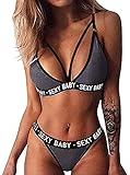 JIANGC Bandage BH Set Damen Push Up Sexy Dessous Set Lingerie Unterwäsche Bralette BH Floral Spitze und Slip Lingerie Reizwäsche Babydoll Nachtwäsche Erotik (Gray, S)