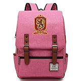 MMZ Kinderbuch Tasche Modische Harry Potter Abzeichen Rucksack Grundschule Casual Schultasche Gryffindor Pink