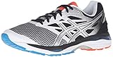 ASICS Herren Gel-Cumulus 18 Running Shoe, Weiß/Silber/Schwarz, 41.5 EU