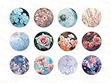 Vintageparts Motivbogen Springtime für 25mm Cabochons DIY Schmuck