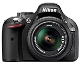 Nikon D5200 Digitale SLR-Kamera mit 18-55 mm VR-Objektiv, Schwarz (24,1 MP), 7,6 cm (3 Zoll) LCD (erneuert)