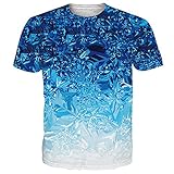 NEWISTAR Unisex Jugend 3D Druck Grafik Casual Kurzarm T-Shirt , Kastanienbraun1, XL
