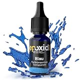 Epoxid1® transparente Farbe | blau hochkonzentrierte Epoxidharz Farbe | flüssige Tinte zum Färben von Kunstharz | kraftvoll & stark | Harz Farbe mit Tröpfchendosierer' (1, Blau 10g)