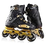 Lecez Inline Skate für Erwachsene, Inline Roller Skate Schuhe Einreihig für Damen und Herren, Professionelle Inline Speed ​​Skating Schuhe Anfänger Sport Outdoor F