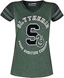 Harry Potter Kids - Slytherin Frauen T-Shirt grün meliert 140