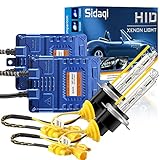 Sidaqi H7 65 W HID Xenon-Umrüstsatz, 6000 K, Xenon-Weiß, Ersatz für Auto-Scheinwerfer/Halogenlampen, 2 Stück