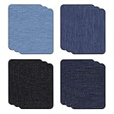 Hileyu 12 Stück Stoff zum Aufbügeln Patches in Premium-Qualität Denim Jean Kleidung Reparatur Patch Kit Dekorative Schirme für Hosen Jacke Jean Kleidung Nähen (12,5 * 9,5 cm)