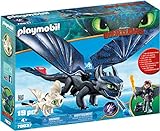 Playmobil DreamWorks Dragons 70037 Ohnezahn und Hicks mit Babydrachen, Ab 4 J