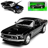 Welly Ford Mustang Boss 429 Coupe Schwarz Typ I 3. Generation 1969-1970 1/24 M