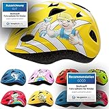 Skullcap® Fahrradhelm für Kinder Helm für City-Roller, Longboard, Scooter - Gelber Helm für Inliner, Schlittschuh/Rollschuh von Kindern gestaltet - von Profis gebaut, Bauarb