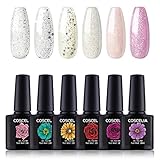 Coscelia 6pc UV Farblack Set Nagellack Farbenset UV Farbgel Nagelgel Gel Lack Polish Gelnägel Set Nail Art Polish zur Nageldesig