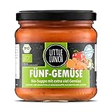 Little Lunch Bio Eintopf Fünf Gemüse | 350ml | 100% Bio-Qualität | Vegetarisch | Ohne zugesetzten Zucker | Glutenfrei | Keine künstlichen Zusätze | Ohne Geschmacksverstärk