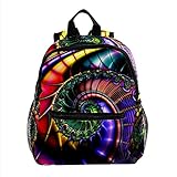 Spiral Fantasy Wallpaper Leichter Schulrucksack Kleinkind Rucksack Kleine Reise Schultertasche für Jungen M