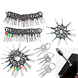 Junzheng 76 Stück Terminal Removal Tool Kit,Werkzeug Terminal Steckverbindung,Demontage Nadelentferner,Pin Extractor Puller Reparaturentferner Werkzeugset für die meisten Anschlussk