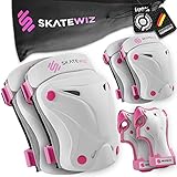 SKATEWIZ Protect-1 - Inliner Schützer Damen - Größe M in ROSA - Protektor Kinder - Inliner Schutz Kind - Kinder Protektoren S