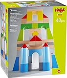 HABA 305162 - Bausteine – Große Grundpackung, bunt, mit 43 Steinen in unterschiedlichen Farben und Formen, Motorikspielzeug aus Holz, für Baumeister von 1 bis 8 J