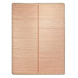 Zurück Rattan Stricken Doppelseitiges Faltdesign Glatte Atmungsaktive Kühle Sommermatte für den Innenbereich Sommerschlafen(180 * 195cm, Blau)