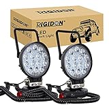 RIGIDON 2 Pcs Led arbeitsscheinwerfer mit magnetfuß, 12V 24V 4 Zoll 10cm 42W led Spot Strahler, offroad beleuchtung für Auto SUV ATV, Traktor, LKW , 4x4, Boot,6000K led suchscheinwerfer, arb