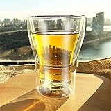 ERTERT Doppel-Wandgläser Tasse Bier Weinglas Tee Kaffeetasse Saftschalen Kreative Weinglas-Becher (Capacity : 250ml)