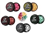 C4wrd™ umweltfreundlicher abbaubarer Glitzer im 5 Farben Set als hautfreundliches Gesicht Körper Makeup