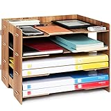 Tonsmile Dokumentenablage Holz Briefablage Papierablage A4 Ablage Ablagesystem für Büro Papier B