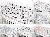 6 TLG- Baby Set mit Bettwäsche für Beistellbett 40x90cm Nestchen Spannbettlaken (Mäuschen)