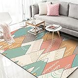 FACWAWF Farbe Dreieck Design Haarloser Teppich Großer Wohnzimmerteppich Zimmerteppich Anti-Rutsch Waschbar Dekoration Schlafzimmer Teppich Eingangstür Matte Yogamatte 40x60