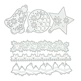 Kcibyvx Weihnachten hängende Glocken Sterne Tags Stanzschablone, Scrapbooking Prägeschablonen Stanzformen Für Scrapbooking, Fotopapier, Karten, DIY Herstellung Geburtstag Geschenk