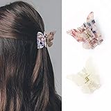 Runmi 2 Stück Haarspangen Schmetterling Haarspangen rutschfeste Haarspangen Dicke Haarspangen französisches Design Haar-Styling-Zubehör für Frauen und M