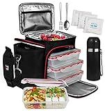 A2S Protection Complete Meal Prep Lunchbox Kühltasche 3x Portionskontrolle Bento Lunch Container 290g
