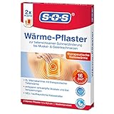 SOS Wärme-Pflaster, zur Schmerzlinderung bei Muskel- und Gelenkschmerzen, lösen Verspannungen mit bis zu 8 Stunden effektiver Wärme, 1 x 2