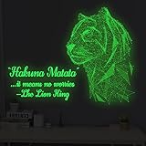 WandSticker4U®- Wandtattoo HAKUNA MATATA I Wandbild: 60 x 38 cm I Wandsticker Kinder-zimmer Wohnzimmer Schlafzimmer I Wand Aufkleber Deko Schriftzug Lion King Teenager Mädchen & Jung