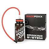 Trink System mit 2 Schläuchen, Trinkstück Click Anschluß, Flasche, Sportflasche, Kunststoffflasche, RACEFOXX